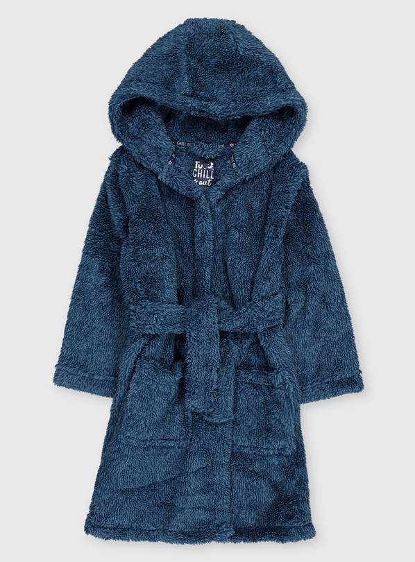 Buy Blue Two Tone Fluffy Dressing Gown 1.52 years Pyjamas Argos
