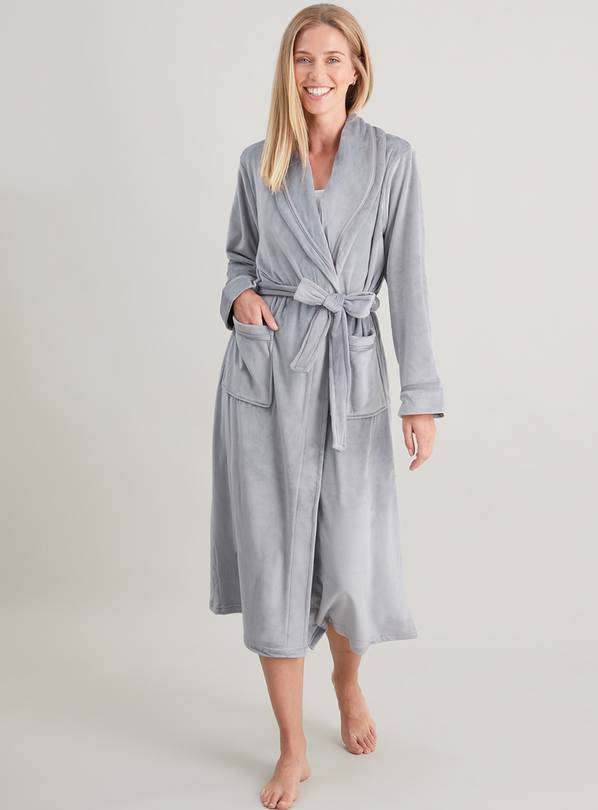 Buy Blue Longer Length Plush Dressing Gown M Dressing gowns Tu