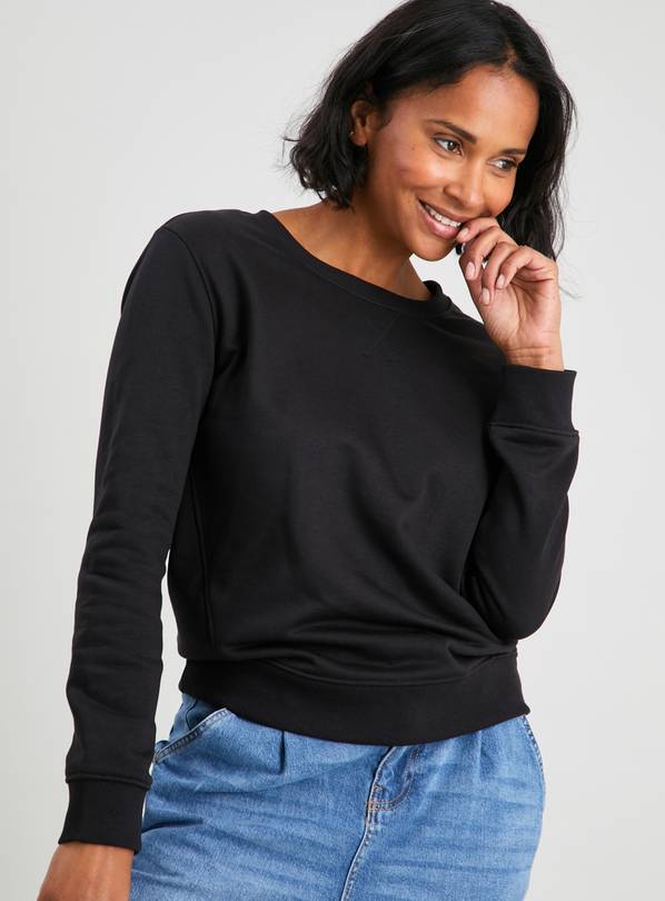 Buy Black Crew Neck Sweatshirt - L | Hoodies and sweatshirts | Argos