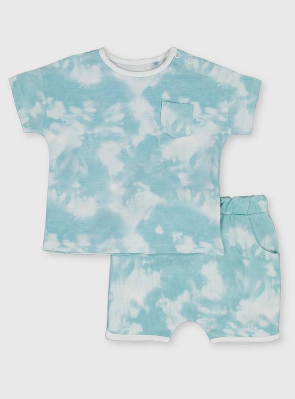 Buy Aqua Tie Dye Jersey Top & Shorts 23 years Outfits and sets Argos