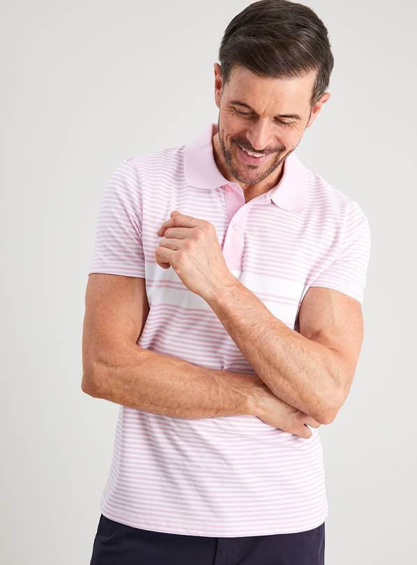 Buy Pink Stripe Polo Shirt XXL Tshirts and polos Argos