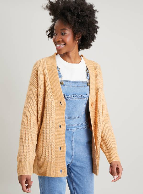 Tan oversized cardigan sale