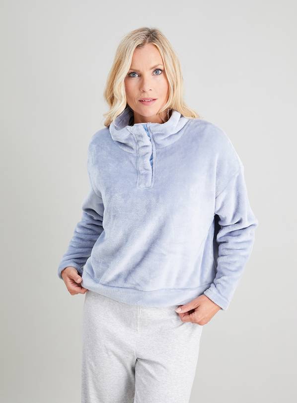 Blue Funnel Neck Lounge Top - 16