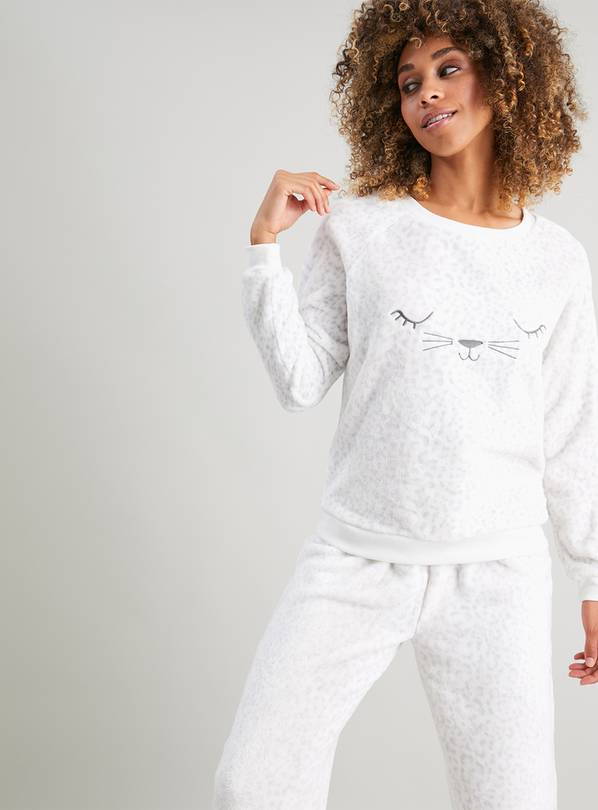 Buy Snow Leopard Fluffy Pyjamas - 20 | Pyjamas | Argos