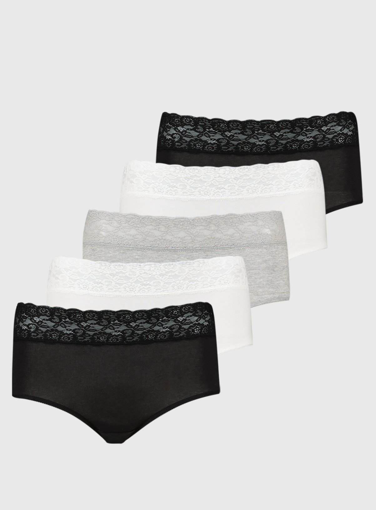 Mono Comfort Lace Full Knickers 5 Pack 22