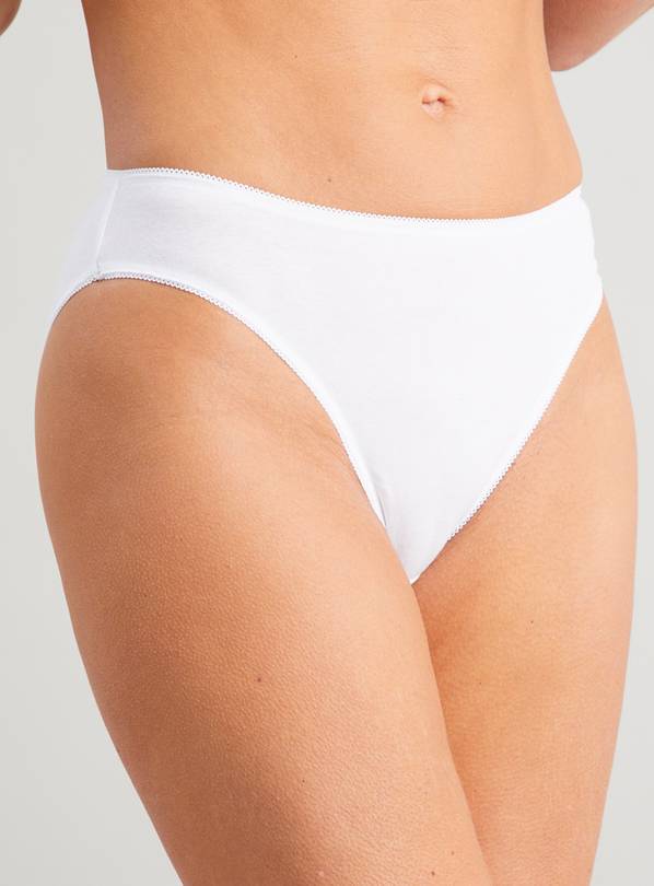 Buy White High Leg Knickers 5 Pack 8, Knickers