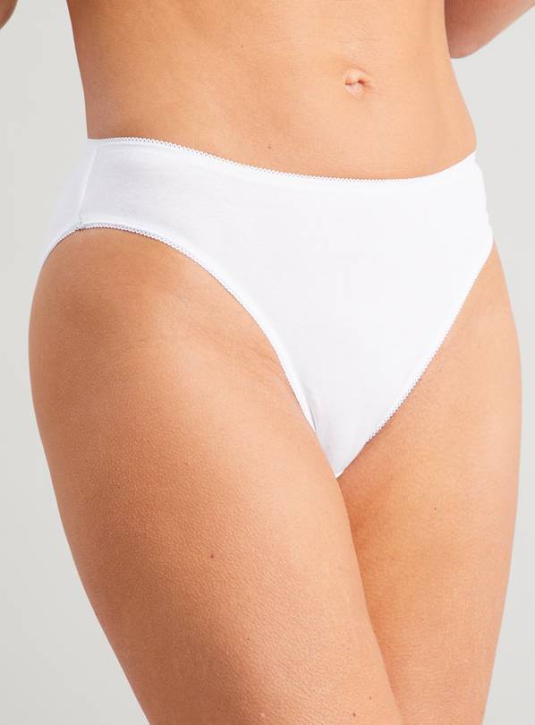 Buy White High Leg Knickers 5 Pack 6, Knickers