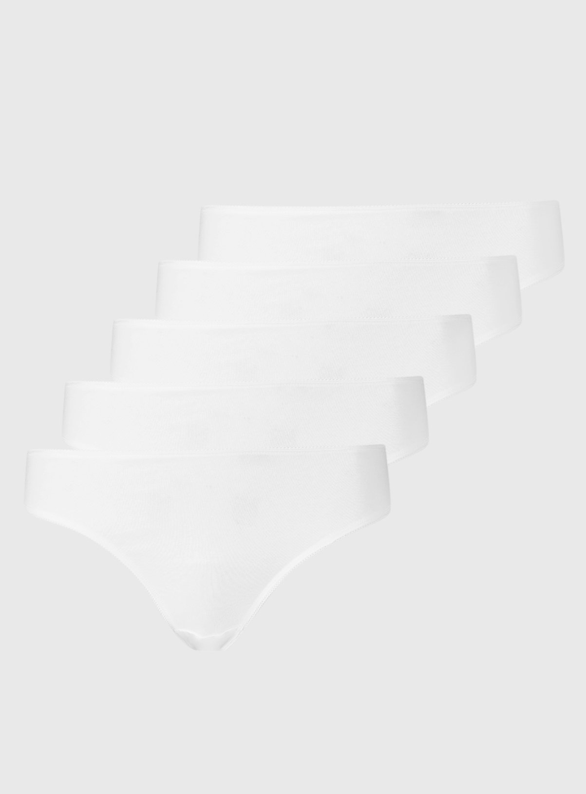 White High Leg Knickers 5 Pack 24