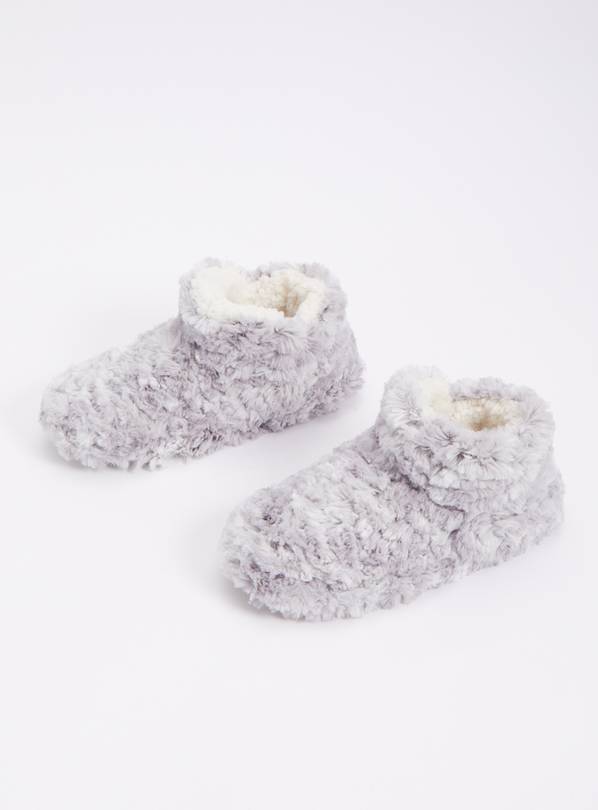 Buy Grey Sherpa Slipper Low Boots - L | Slippers | Argos