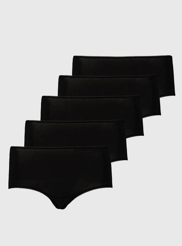 Buy Black Midi Knickers 5 Pack - 8 | Knickers | Argos