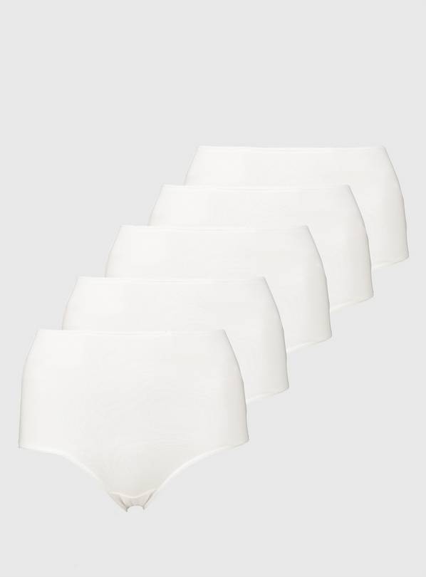 White Full Knickers 5 Pack - 16