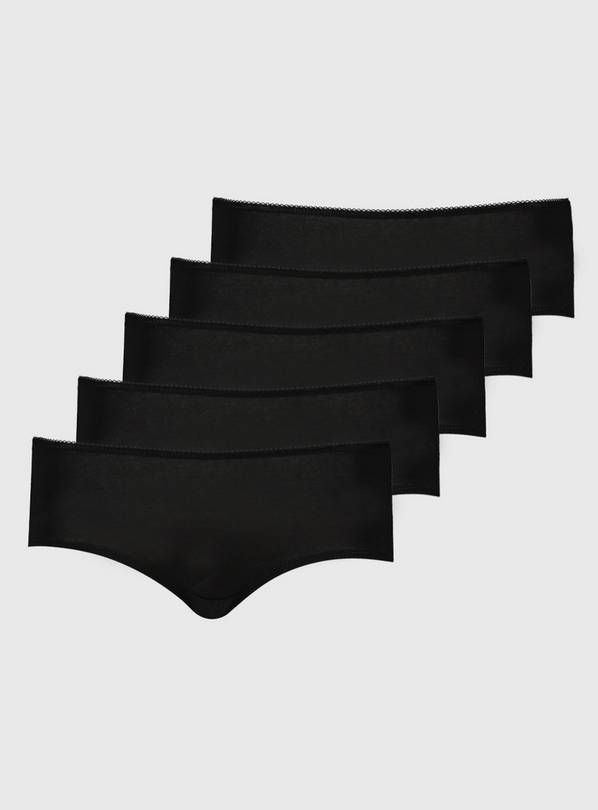 Buy Black Knicker Shorts 5 Pack 10, Knickers