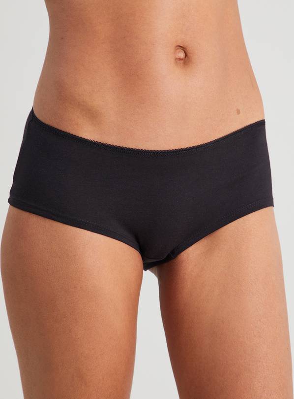 Buy Black Knicker Shorts 5 Pack 10, Knickers