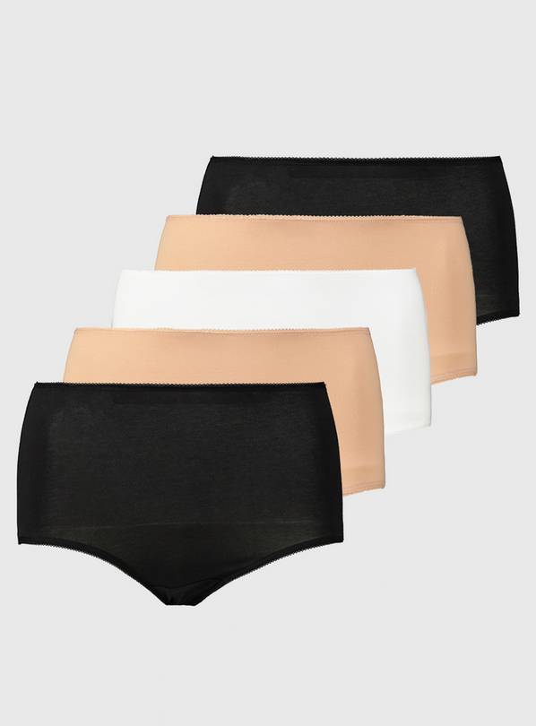 Buy Neutral Full Briefs 5 Pack 6, Knickers