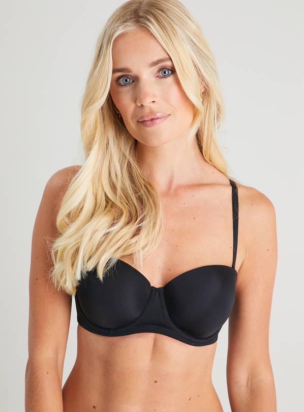 Black Victoria secret strapless pushup bra size 32b - clothing