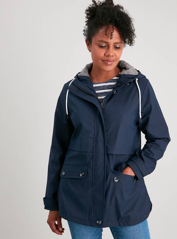 Buy Navy Shower Resistant Rubber Raincoat 18 Coats Argos