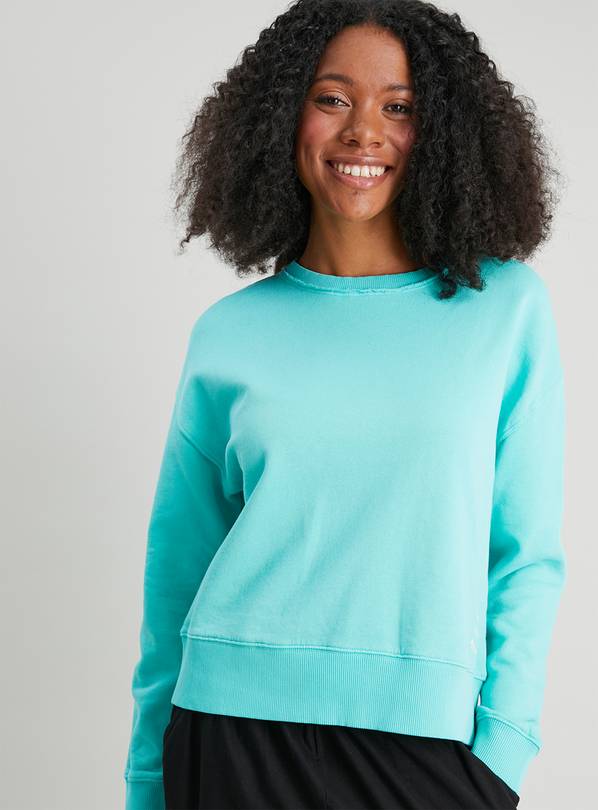 Buy Green Washed Boxy Sweatshirt 20 Hoodies and sweatshirts Argos