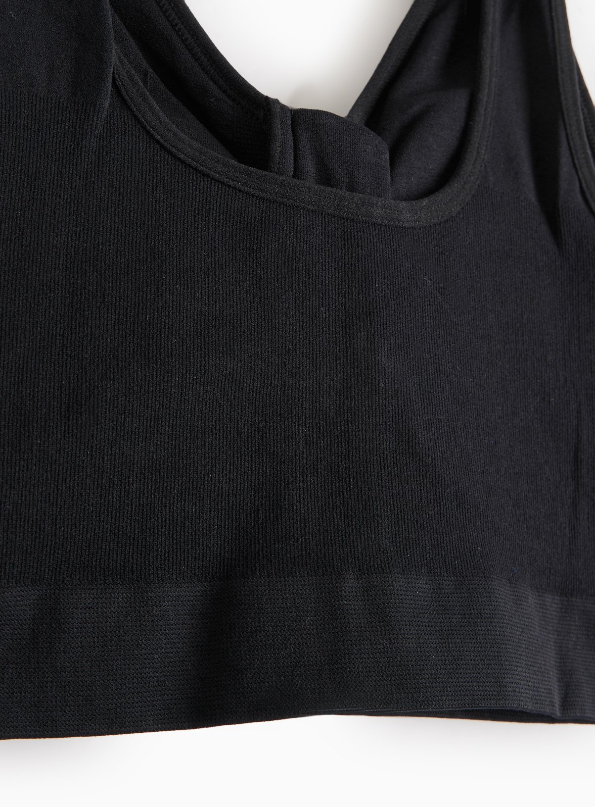Black Seamless Stretch Zip Front Crop Top XXXL - Image 3 thumbnail