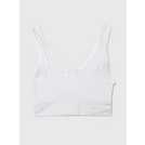 Buy White Seamless Stretch Zip Front Crop Top S, Bras