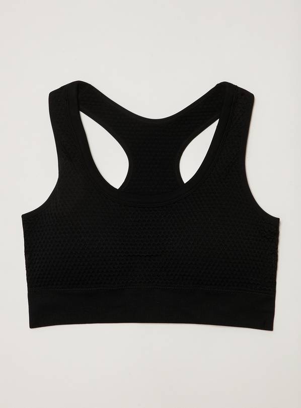Buy White Waffle Seamless Stretch Crop Top L, Bras
