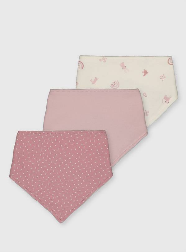 Pink Hanky Bib 3 Pack One Size