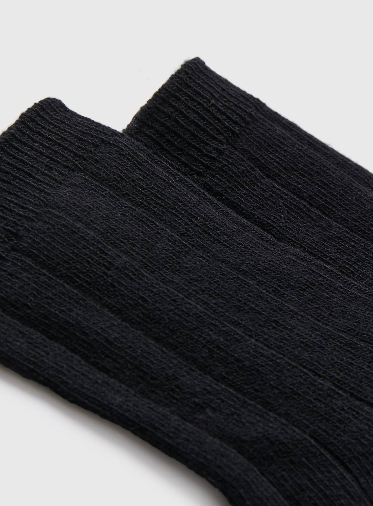 Black Ribbed Socks 5 Pack 6-8.5 Infant - Image 2