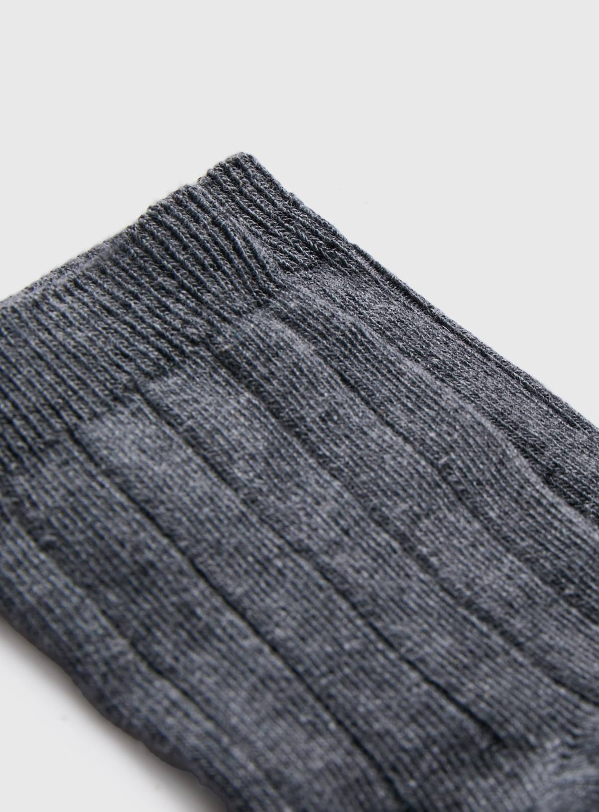 Grey Ribbed Socks 5 Pack 4-6.5 - Image 2