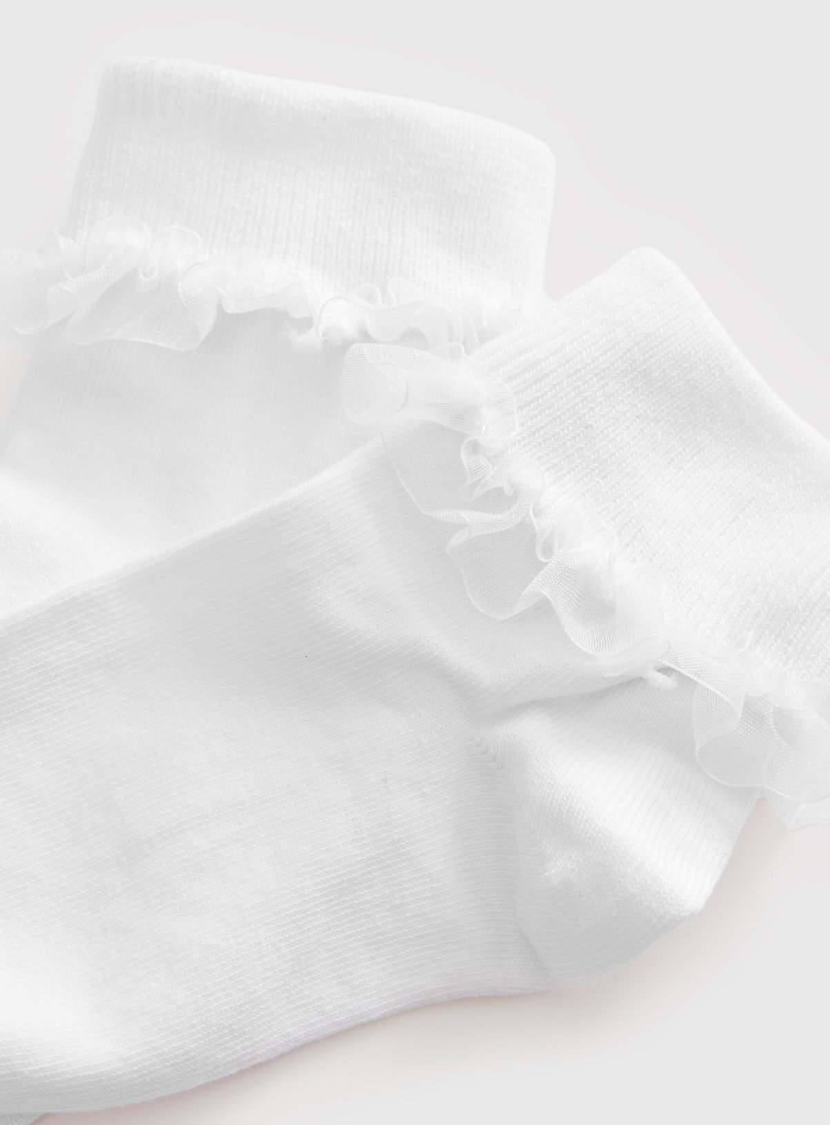 White Frilly Trim Socks 5 Pack 12.5-3.5 - Image 2 thumbnail