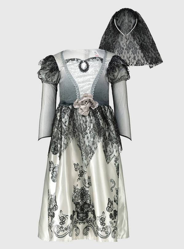 Buy Halloween Gothic Bride Dress Costume 1112 years Kids fancy