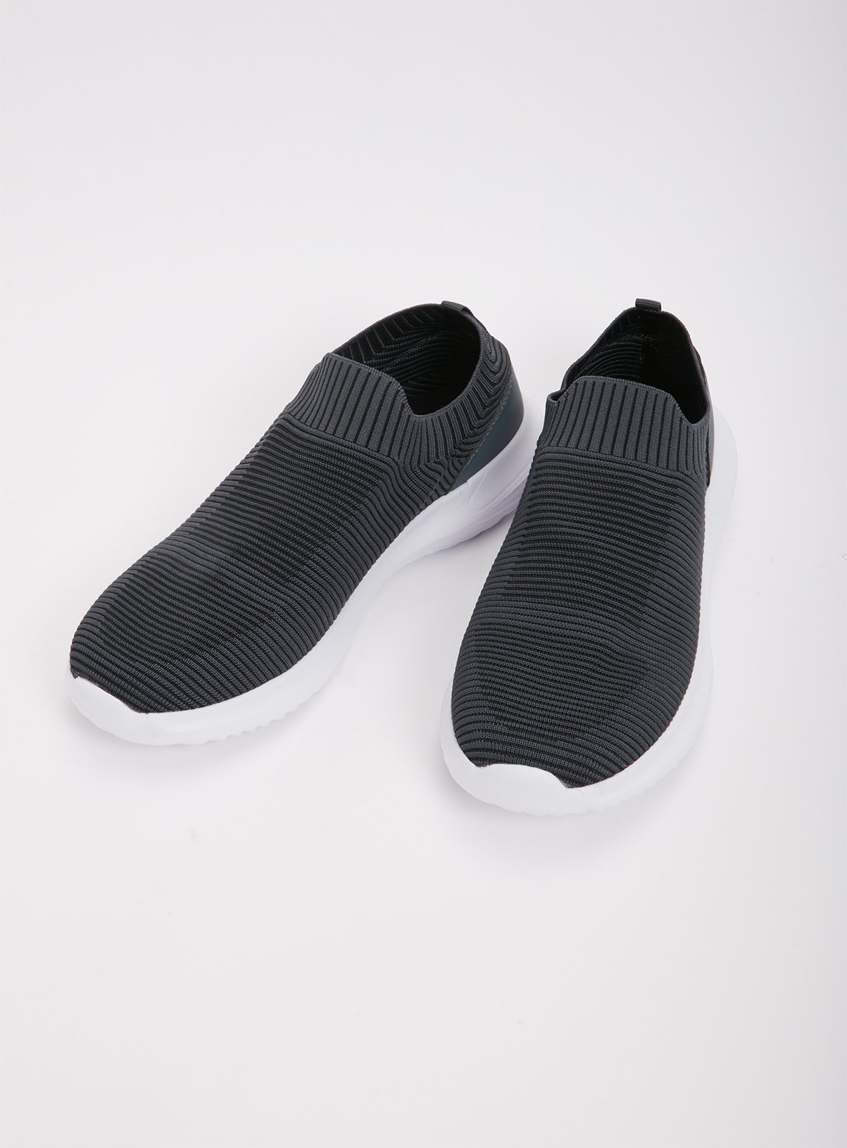 grey knitted trainers