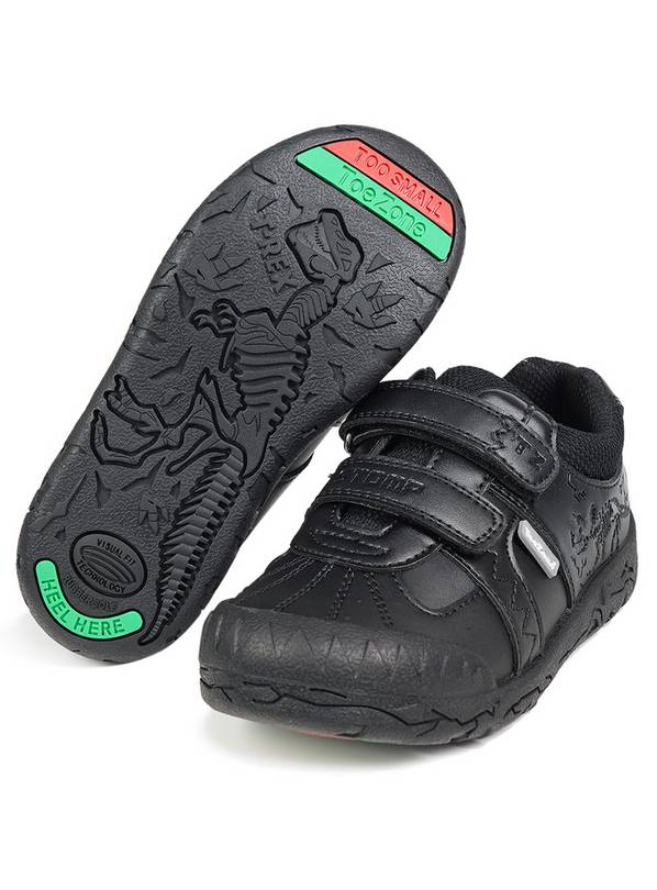 Buy ToeZone® Black Dinosaur Shoe - 11 Infant, School shoes