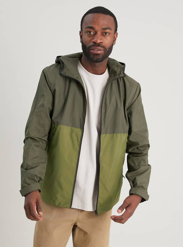 Buy Khaki Hooded Shower Resistant Mac - M | Coats and jackets | Argos