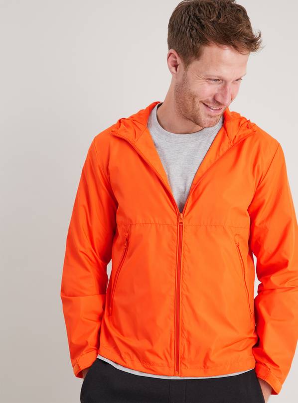 Buy Orange Hooded Shower Resistant Raincoat XXXL Coats and jackets