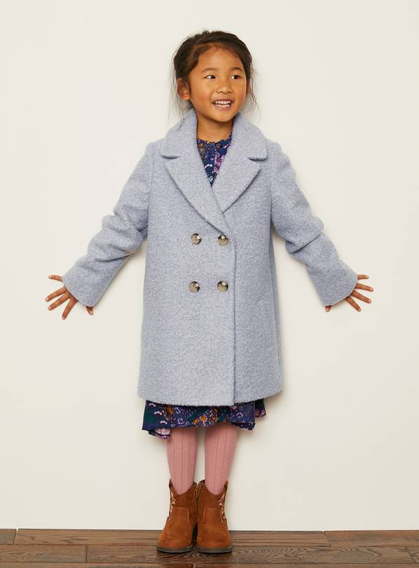 Girls grey wool store coat