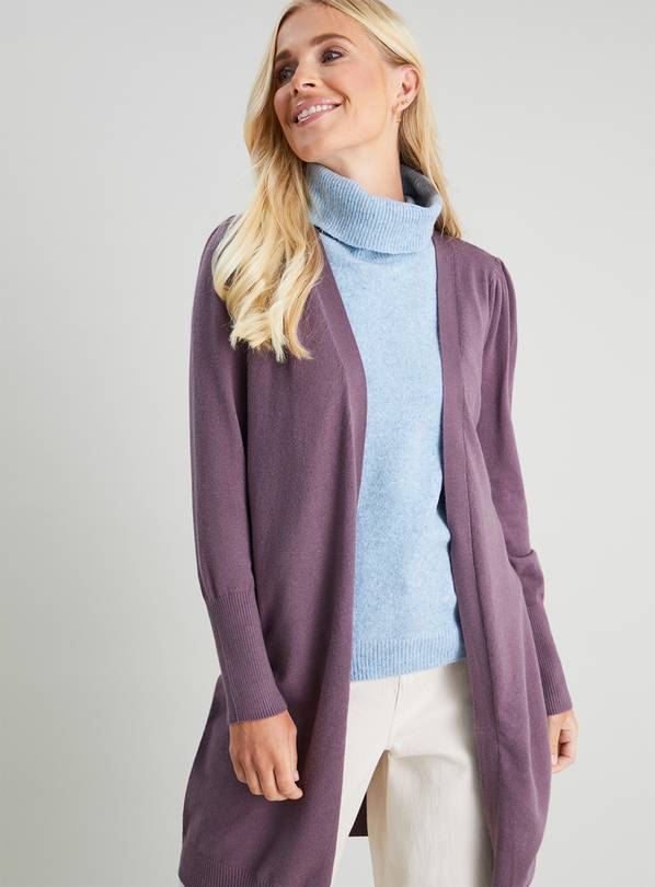 Buy Lilac Puff Sleeve Longline Cardigan - 16 | Cardigans | Argos