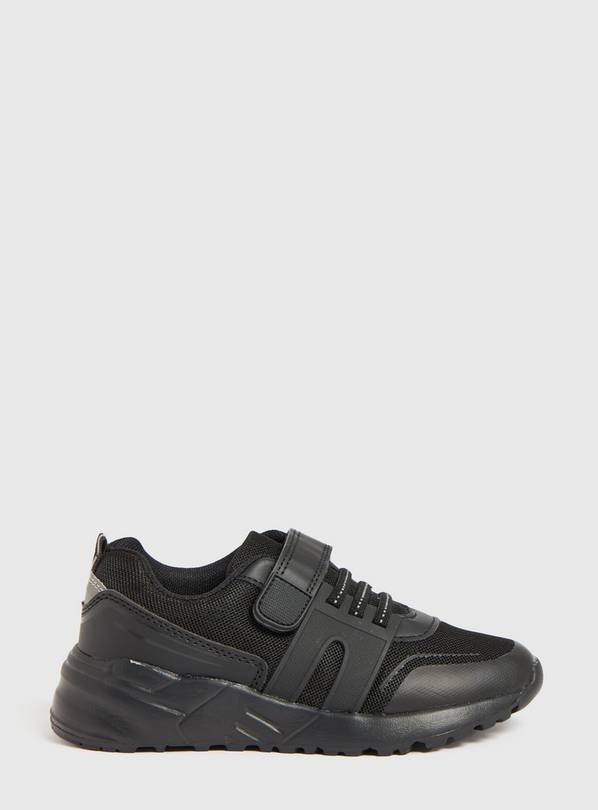 Infant black leather store trainers