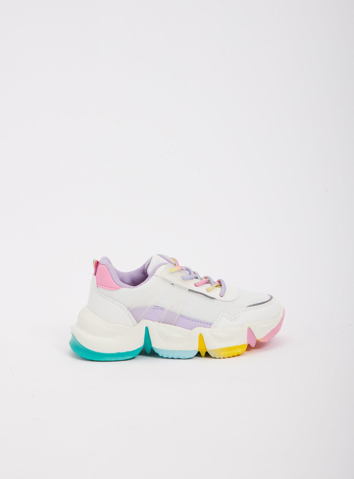 chunky colour block trainers