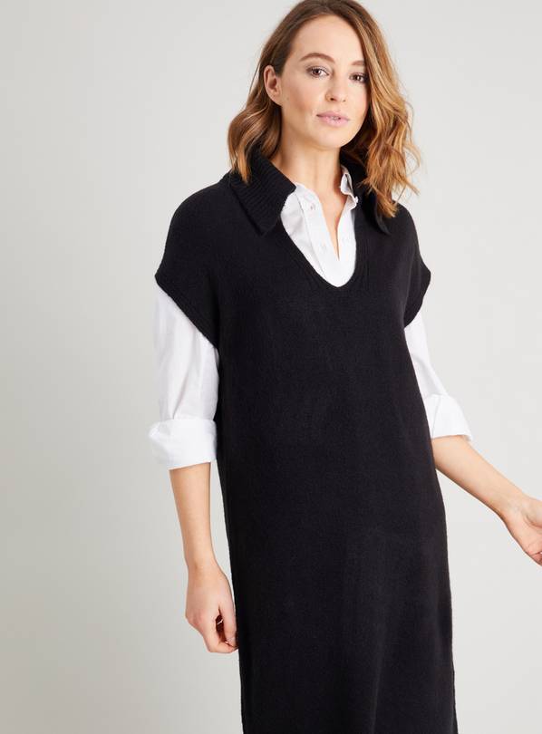 Buy Black Open Collar Jumper Dress 14 Dresses Argos