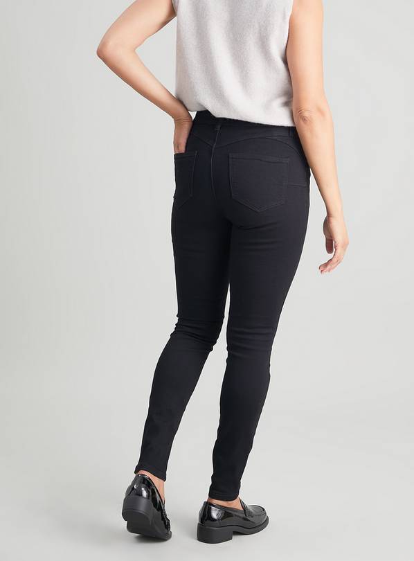 Black High Rise Lift and Shape Skinny Jeggings for Women -609 at