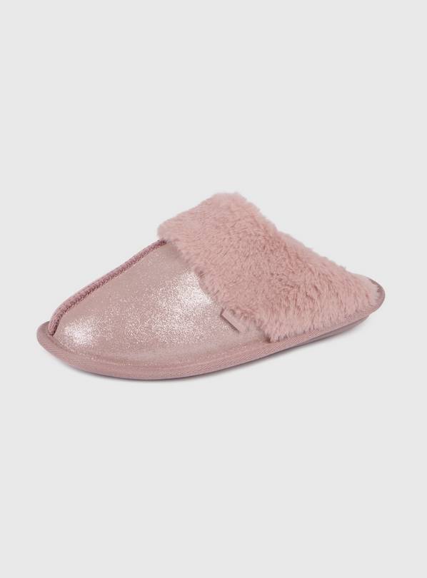 Pink best sale mule slippers