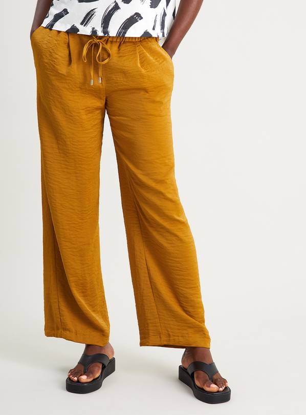 Ochre wide leg discount trousers