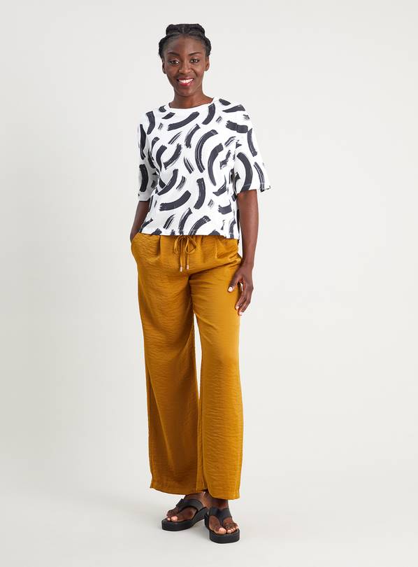 Buy Ochre Satin Wide Leg Trousers 20L Trousers Argos