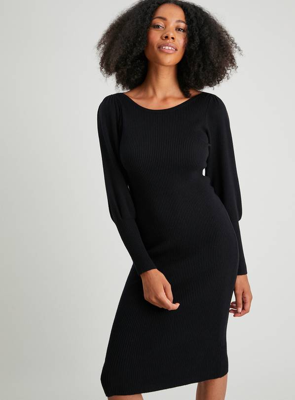 black jumper dress