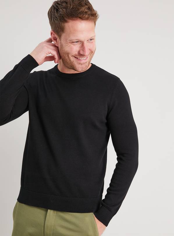 Buy Black Crew Neck Jumper XXL Jumpers and cardigans Argos