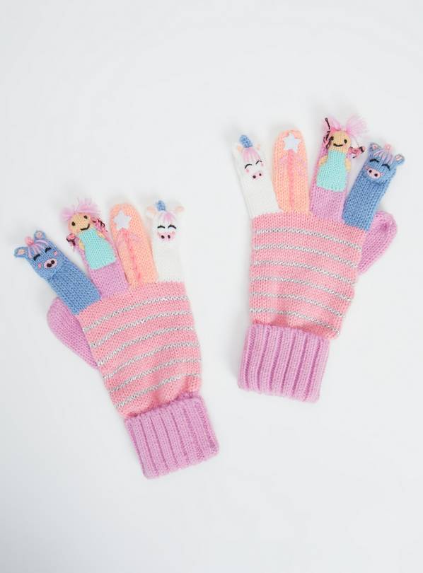 Buy Pink Unicorn Finger Puppet Gloves 23 years Accessories Argos