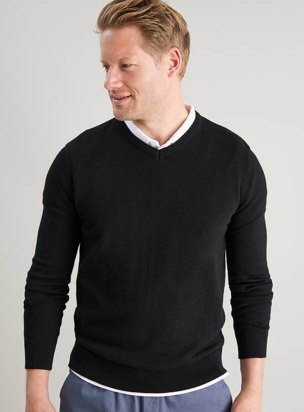 Buy Black VNeck Jumper M Jumpers and cardigans Argos