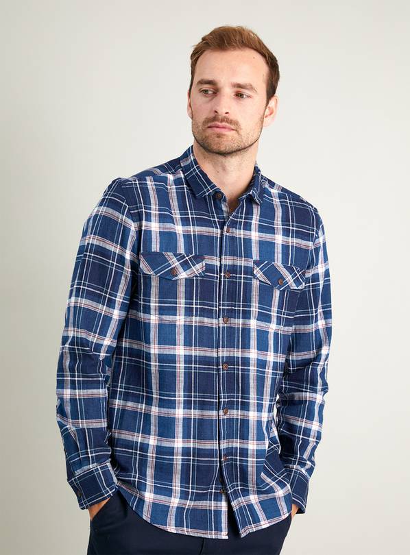 Buy Blue Check Regular Fit Shirt XXXXL Shirts Argos