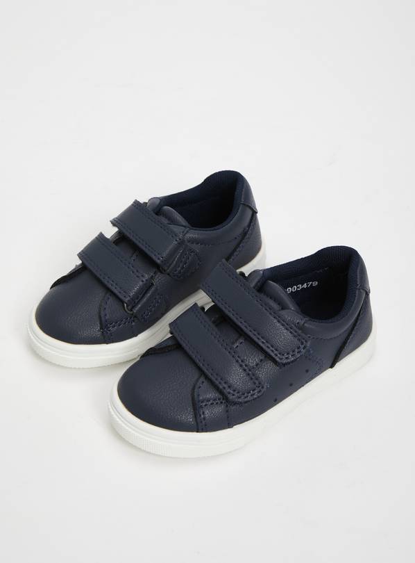 Buy Navy Faux Leather Twin Strap Trainer 2 Trainers Argos