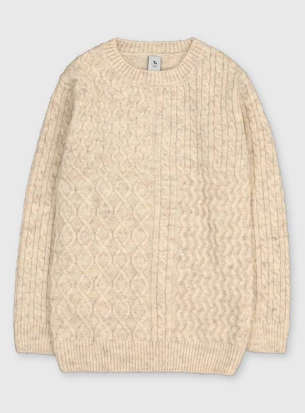 Buy Cream Cable Knit Jumper With Wool 10 years Jumpers and hoodies