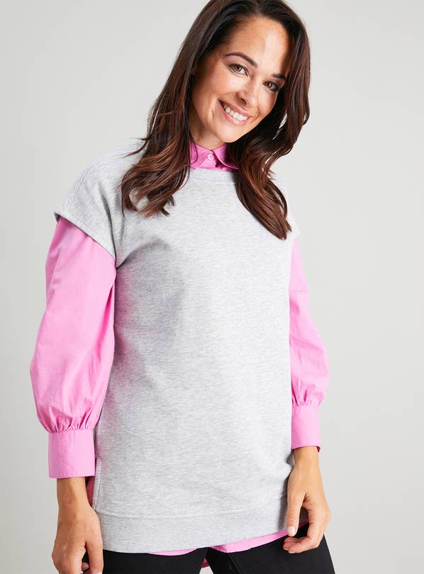 Buy Grey Boxy Sweat Tank Top L Hoodies and sweatshirts Argos